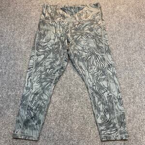 Athleta The Ultimate Stash Pocket 7/8 Tight Womens XL Gray Swirl Marble Yoga